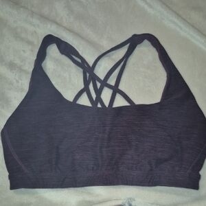 Victoria's Secret Dark Purple Strappy Sports Bra NWOT